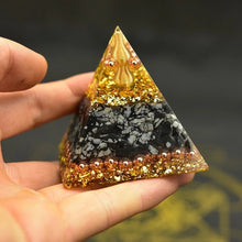 Load image into Gallery viewer, Orgonite Pyramid with Powerful Black Obsidian - Home Decor