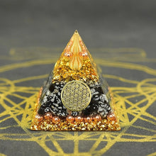 Load image into Gallery viewer, Orgonite Pyramid with Powerful Black Obsidian - Home Decor