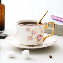 Load image into Gallery viewer, Peacock Motif Multicolor Evil Eye Cup and Saucer Sets - Home DecorPurple