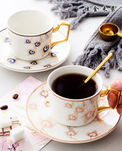 Load image into Gallery viewer, Peacock Motif Multicolor Evil Eye Cup and Saucer Sets - Home DecorPurple