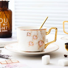 Load image into Gallery viewer, Peacock Motif Multicolor Evil Eye Cup and Saucer Sets - Home DecorLight Pink