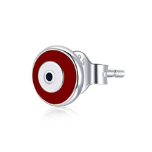 Load image into Gallery viewer, Pink Evil Eye Earrings (925 Sterling Silver - Stud Earrings) - EarringsRed