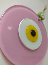Load image into Gallery viewer, Pink Evil Eye Wall Hangings - Wall HangingBright Pink with Blue
