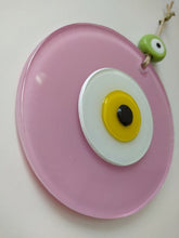 Load image into Gallery viewer, Pink Evil Eye Wall Hangings - Wall HangingBright Pink with Blue