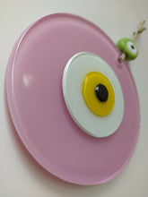 Load image into Gallery viewer, Pink Evil Eye Wall Hangings - Wall HangingBright Pink with Blue
