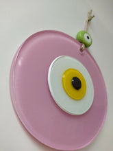 Load image into Gallery viewer, Pink Evil Eye Wall Hangings - Wall HangingBright Pink with Blue