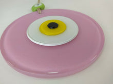 Load image into Gallery viewer, Pink Evil Eye Wall Hangings - Wall HangingBright Pink with Blue