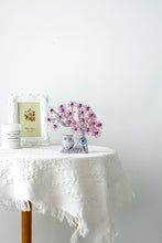 Load image into Gallery viewer, Pink Flowers and Silver Owl Evil Eye Desktop Ornament - Ornament