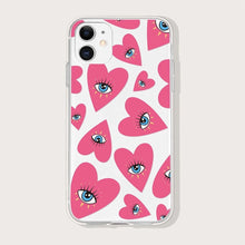 Load image into Gallery viewer, Pretty Pink Evil Eye iPhone Case with Hearts - AccessoriesPinkFor iphone 6 6s