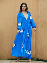 Load image into Gallery viewer, Protective Blue Evil Eye Swimsuit Cover Up - Three Unique Designs - AccessoriesBlue