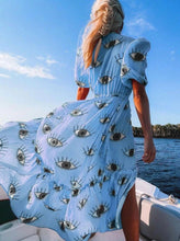 Load image into Gallery viewer, Protective Blue Evil Eye Swimsuit Cover Up - Three Unique Designs - AccessoriesLight Blue