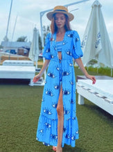 Load image into Gallery viewer, Protective Blue Evil Eye Swimsuit Cover Up - Three Unique Designs - AccessoriesBlue