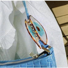 Load image into Gallery viewer, Protective Evil Eye Decorative Hair Clips - Hair ClipHair Clip - LargeLight Blue Evil Eye with Brown Amber Design