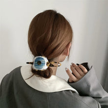 Load image into Gallery viewer, Protective Evil Eye Decorative Hair Clips - Hair ClipHair Clip - LargeLight Blue Evil Eye with Leopard Spots Design