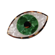 Load image into Gallery viewer, Protective Evil Eye Decorative Hair Clips - Hair ClipHair Clip - LargeGreen Evil Eye with Leopard Spots Design
