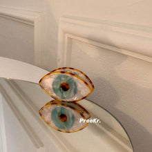 Load image into Gallery viewer, Protective Evil Eye Decorative Hair Clips - Hair ClipHair Clip - LargeBlue Evil Eye with Leopard Spots Design