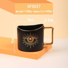 Load image into Gallery viewer, Protective Evil Eye Large Porcelain Mugs - MugBlack