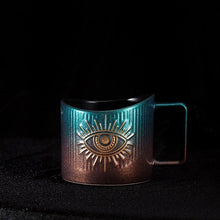 Load image into Gallery viewer, Protective Evil Eye Large Porcelain Mugs - MugDark Blue