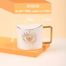 Load image into Gallery viewer, Protective Evil Eye Large Porcelain Mugs - MugWhite