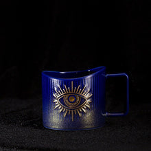 Load image into Gallery viewer, Protective Evil Eye Large Porcelain Mugs - MugDark Blue
