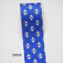Load image into Gallery viewer, Protective Evil Eye Ribbons - 6 Designs - Ribbon59959Small - Satin Fabric