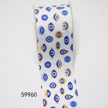 Load image into Gallery viewer, Protective Evil Eye Ribbons - 6 Designs - Ribbon59960Small - Satin Fabric