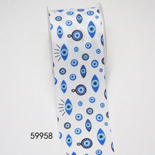 Load image into Gallery viewer, Protective Evil Eye Ribbons - 6 Designs - Ribbon59958Small - Satin Fabric