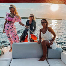 Load image into Gallery viewer, Protective Pink Evil Eye Swimsuit Cover Up - Two Unique Designs - AccessoriesWhite with Pink Eyes