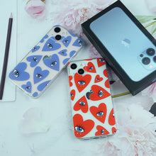Load image into Gallery viewer, Protective Red Evil Eye iPhone Case with Hearts - AccessoriesRed with White BackgroundFor iphone 6 6s