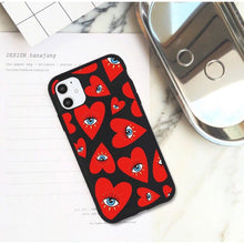 Load image into Gallery viewer, Protective Red Evil Eye iPhone Case with Hearts - AccessoriesRed with White BackgroundFor iphone 6 6s