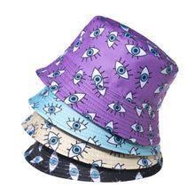 Load image into Gallery viewer, Purple Evil Eye Bucket Hat - AccessoriesPurple