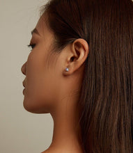 Load image into Gallery viewer, Purple Evil Eye Silver Stud Earrings - Earrings