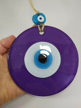 Load image into Gallery viewer, Purple Evil Eye Wall Hangings - Wall HangingDeep Purple - Round Shape