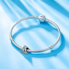 Load image into Gallery viewer, Pyramid Shaped Evil Eye Silver Charm Bead - Charm Bead