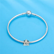 Load image into Gallery viewer, Pyramid Shaped Evil Eye Silver Charm Bead - Charm Bead