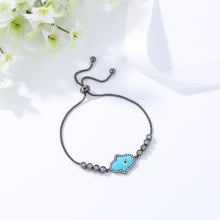 Load image into Gallery viewer, Radiant Blue Hamsa with Evil Eye Copper Bracelet - BraceletSilver