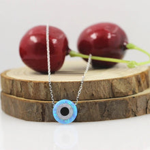 Load image into Gallery viewer, Radiant Opal Stone Evil Eye Necklaces - NecklaceColor 1Silver Box