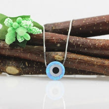 Load image into Gallery viewer, Radiant Opal Stone Evil Eye Necklaces - NecklaceColor 2Silver Box