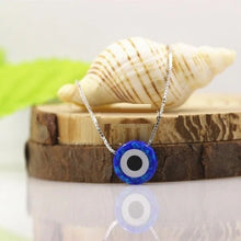 Load image into Gallery viewer, Radiant Opal Stone Evil Eye Necklaces - NecklaceColor 1Silver Box