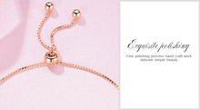Load image into Gallery viewer, Radiant Stone Hamsa Hand Silver Bracelets - BraceletBlue OpalRose Gold