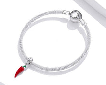 Load image into Gallery viewer, Red Chilli Cornicello Italian Evil Eye Silver Pendant - Pendant