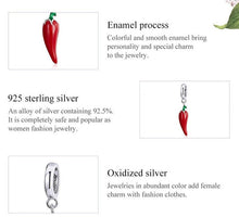 Load image into Gallery viewer, Red Chilli Cornicello Italian Evil Eye Silver Pendant - Pendant