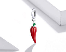 Load image into Gallery viewer, Red Chilli Cornicello Italian Evil Eye Silver Pendant - Pendant