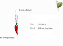 Load image into Gallery viewer, Red Chilli Cornicello Italian Evil Eye Silver Pendant - Pendant