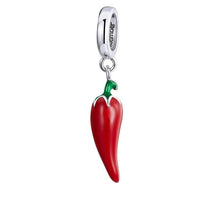 Load image into Gallery viewer, Red Chilli Cornicello Italian Evil Eye Silver Pendant - Pendant