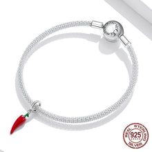 Load image into Gallery viewer, Red Chilli Cornicello Italian Evil Eye Silver Pendant - Pendant