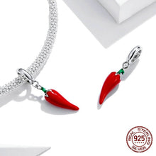 Load image into Gallery viewer, Red Chilli Cornicello Italian Evil Eye Silver Pendant - Pendant