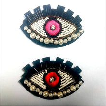 Load image into Gallery viewer, Red Evil Eye DIY Sew-On Patch - AccessoriesRed