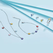 Load image into Gallery viewer, Red Evil Eye Earrings (925 Sterling Silver - Stud Earrings) - EarringsPink