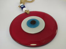 Load image into Gallery viewer, Red Evil Eye Wall Hangings - Wall HangingRed with Blue Eye